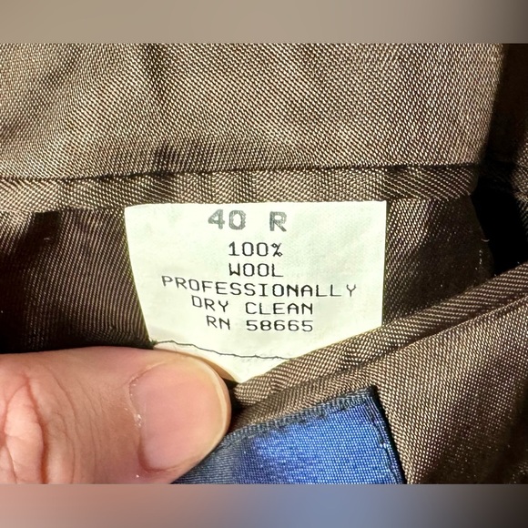 Vintage Nordstrom Men's 100% Wool Brown Tweed Blazer 40R - Picture 12 of 12